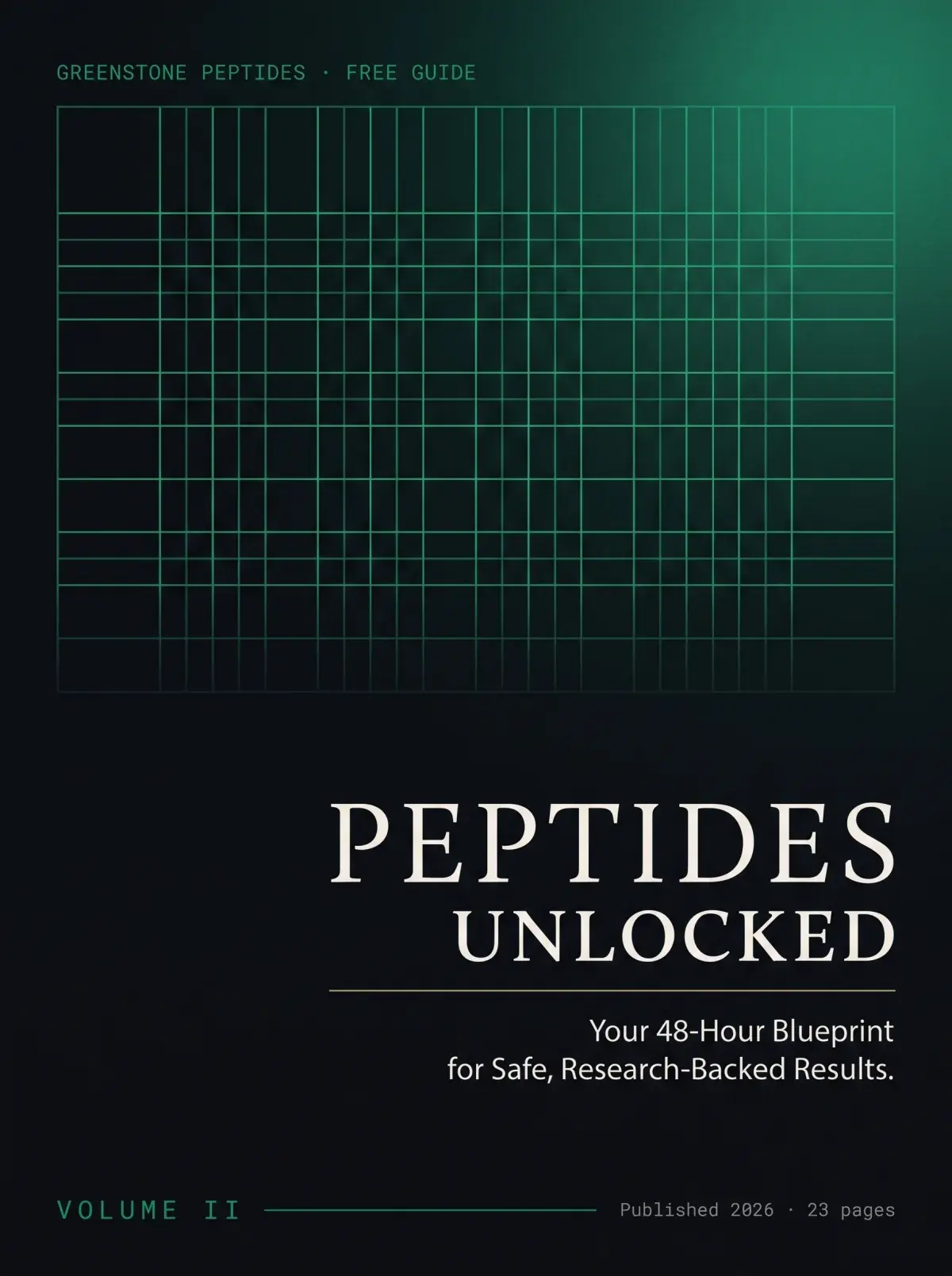 Peptides Unlocked — Volume II free guide cover